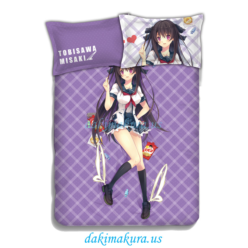 Misaki Tobisawa - Aokana Four Rhythm Across the Blue Bed Blanket Duvet Cover with Pillow Covers Misaki Tobisawa - Aokana Four Rhythm Across the Blue Bed Blanket Duvet Cover with Pillow Covers